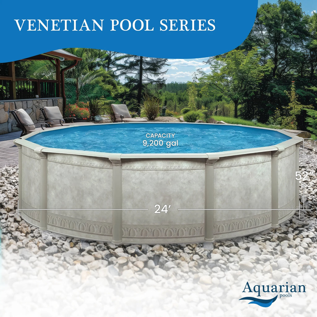 Khaki 18ft x 52in Above Ground Swimming Pool U6733
