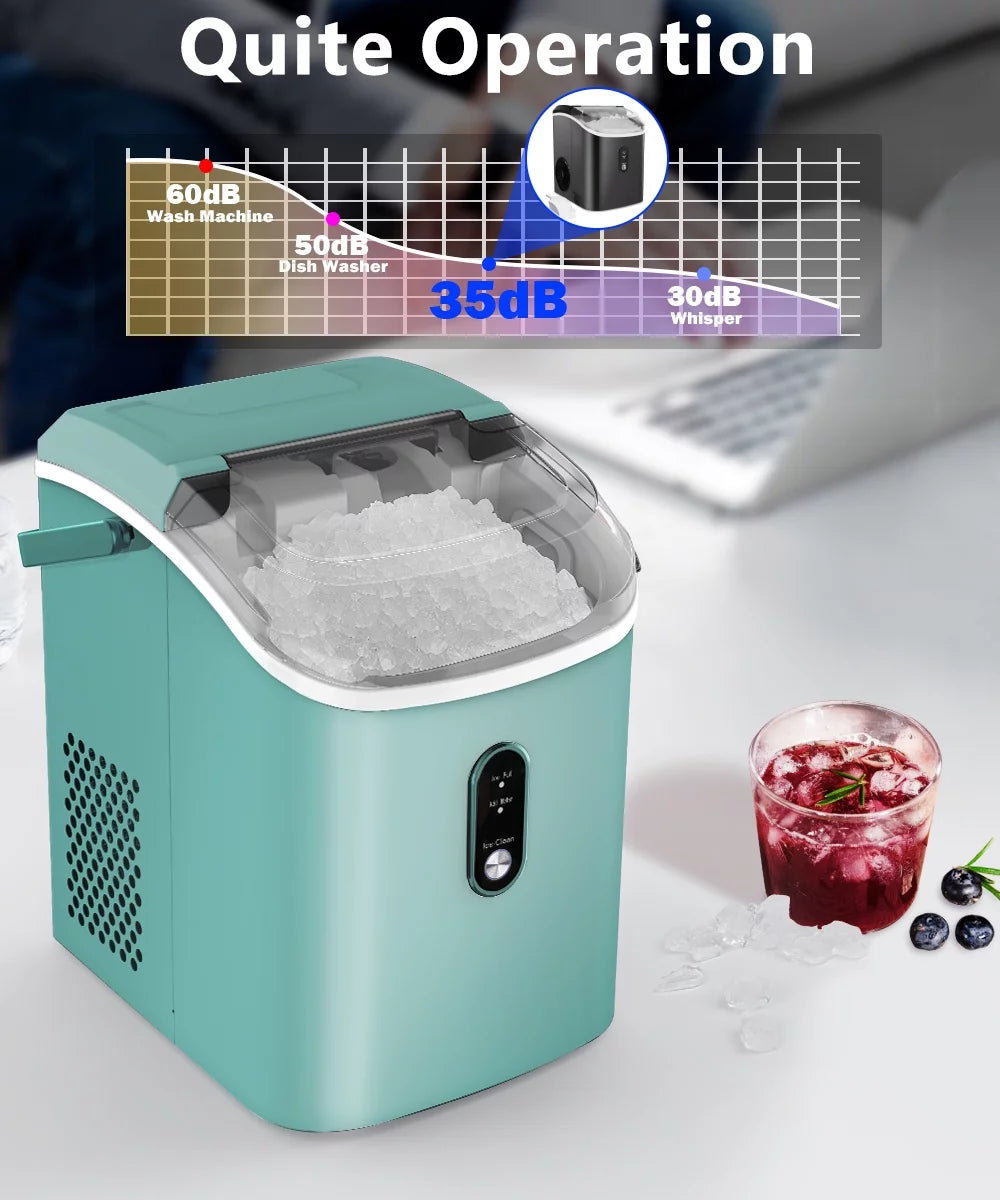 33lbs Countertop Ice Maker with Scoop, Black Z2725