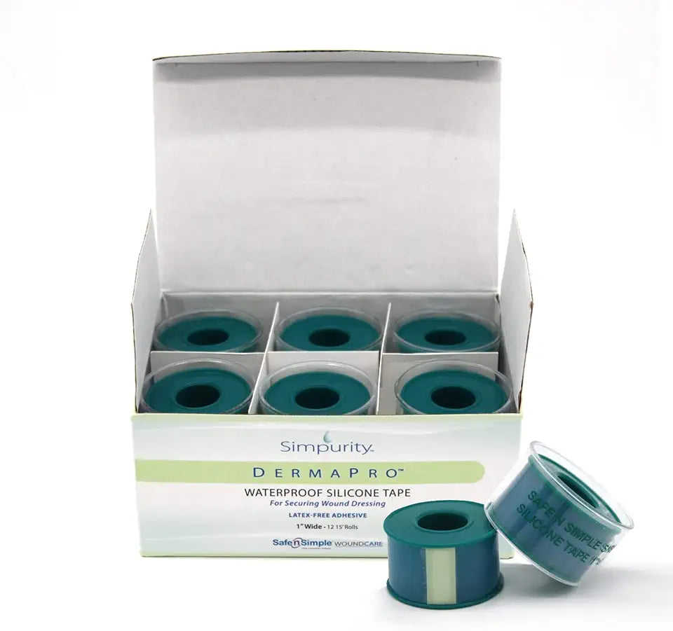 Waterproof Silicone Medical Tape 1"x15' 12 Count Latex Free I54553