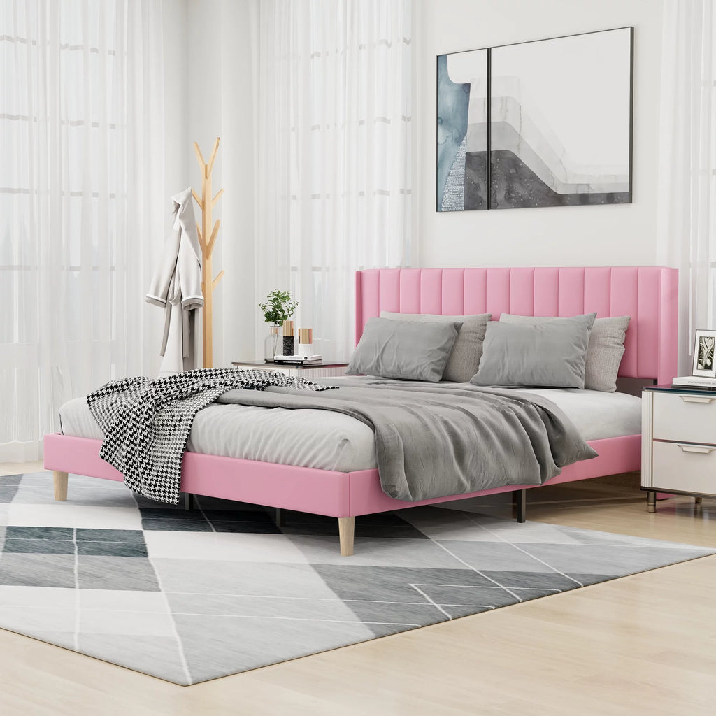 Twin Size Upholstered Platform Bed Frame E993