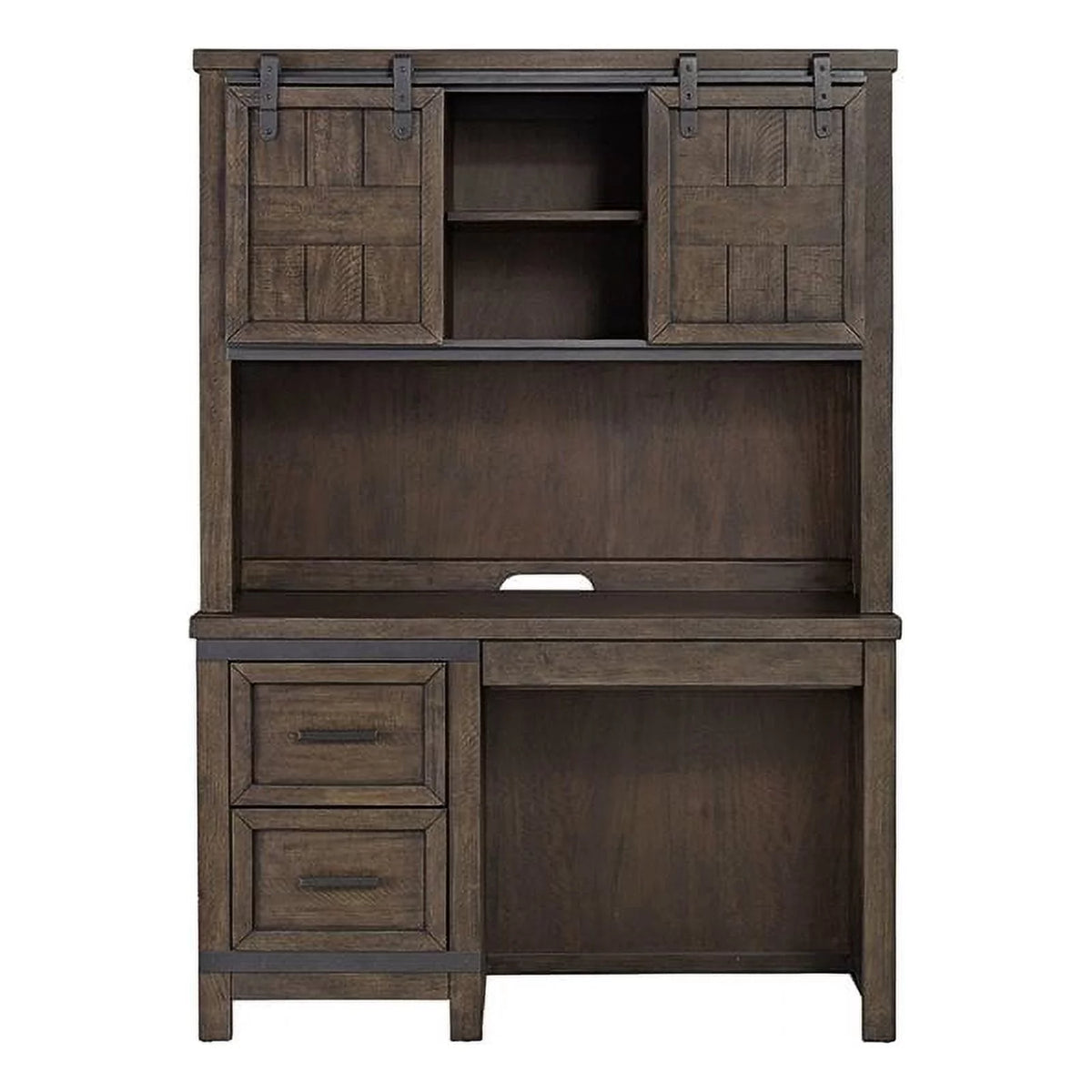 Dark Gray Double Barn Door Hutch D295980