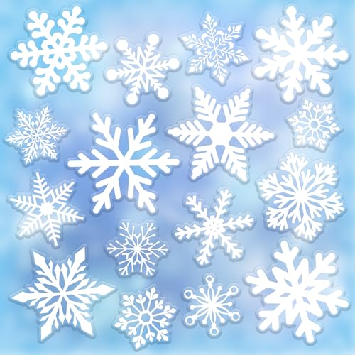 32Pcs Reusable Snowflake Window Decals N525