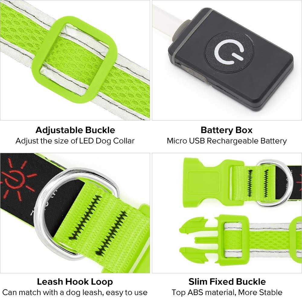 USB Rechargeable LED Dog Collar A629