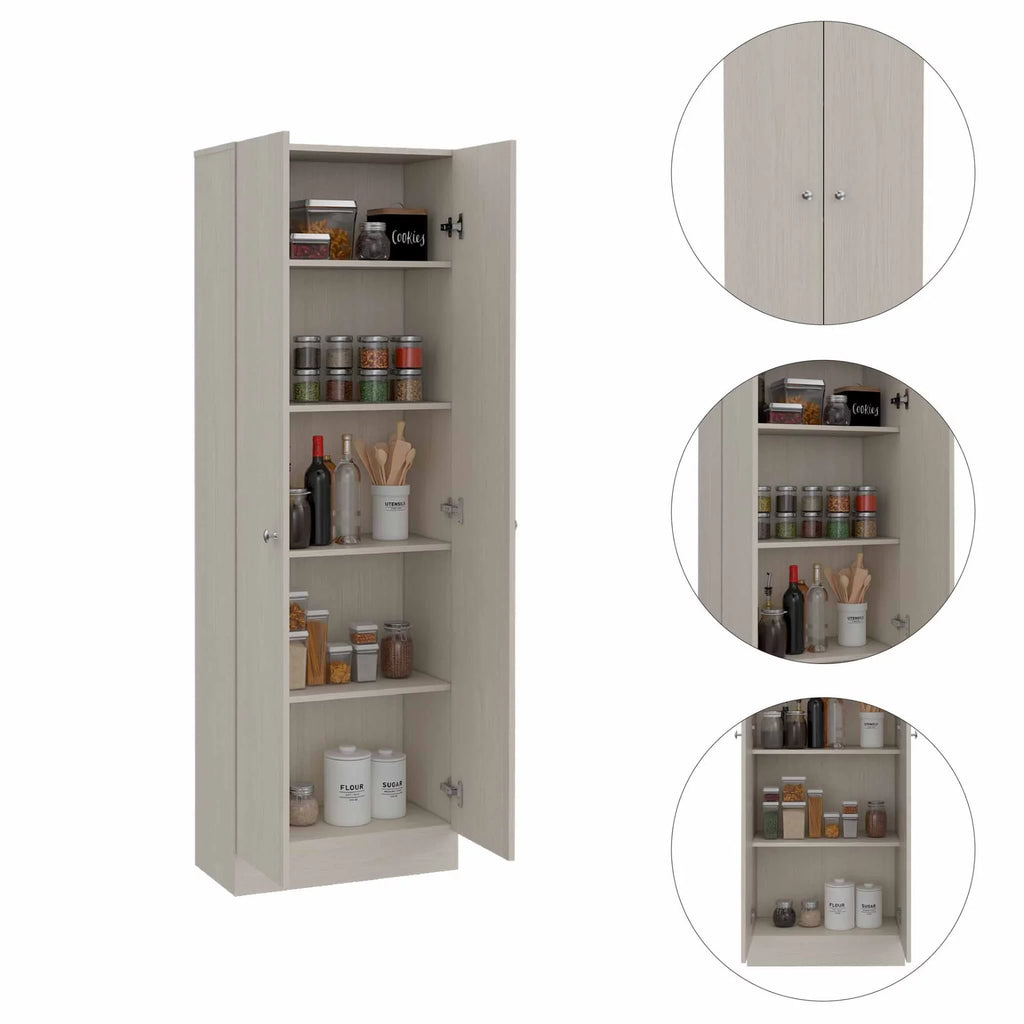 Dark Brown & Black Double Door Cabinet M9170