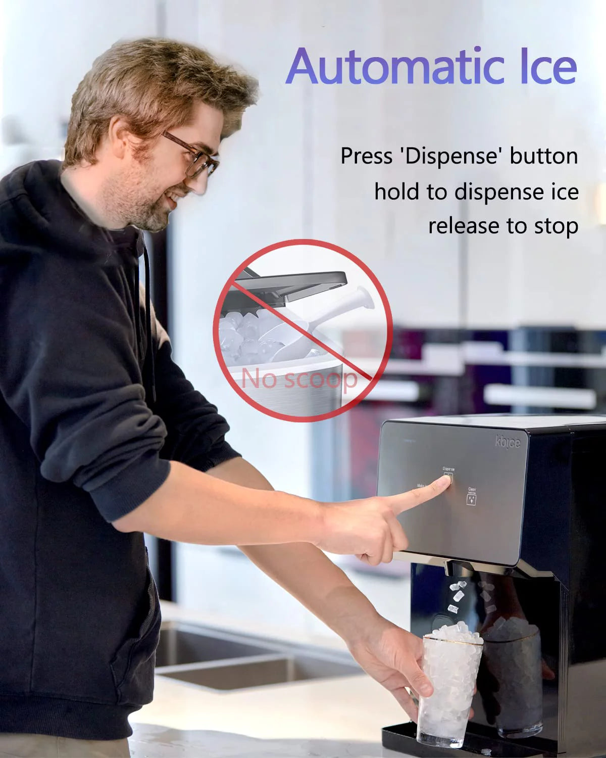 Self Dispensing Countertop Nugget Ice Maker, 32 lbs per Day K54016