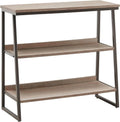 Rustic Oak/Black Shelves And Sides H974
