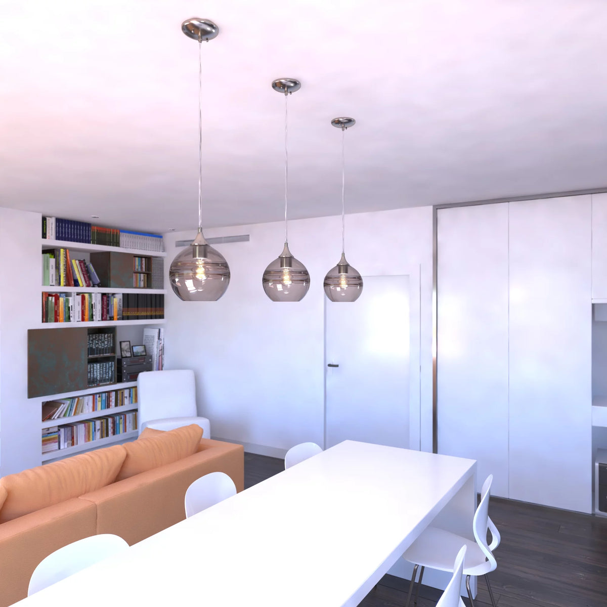 Satin Nickel Globe Mini Pendant Ceiling Light A272452