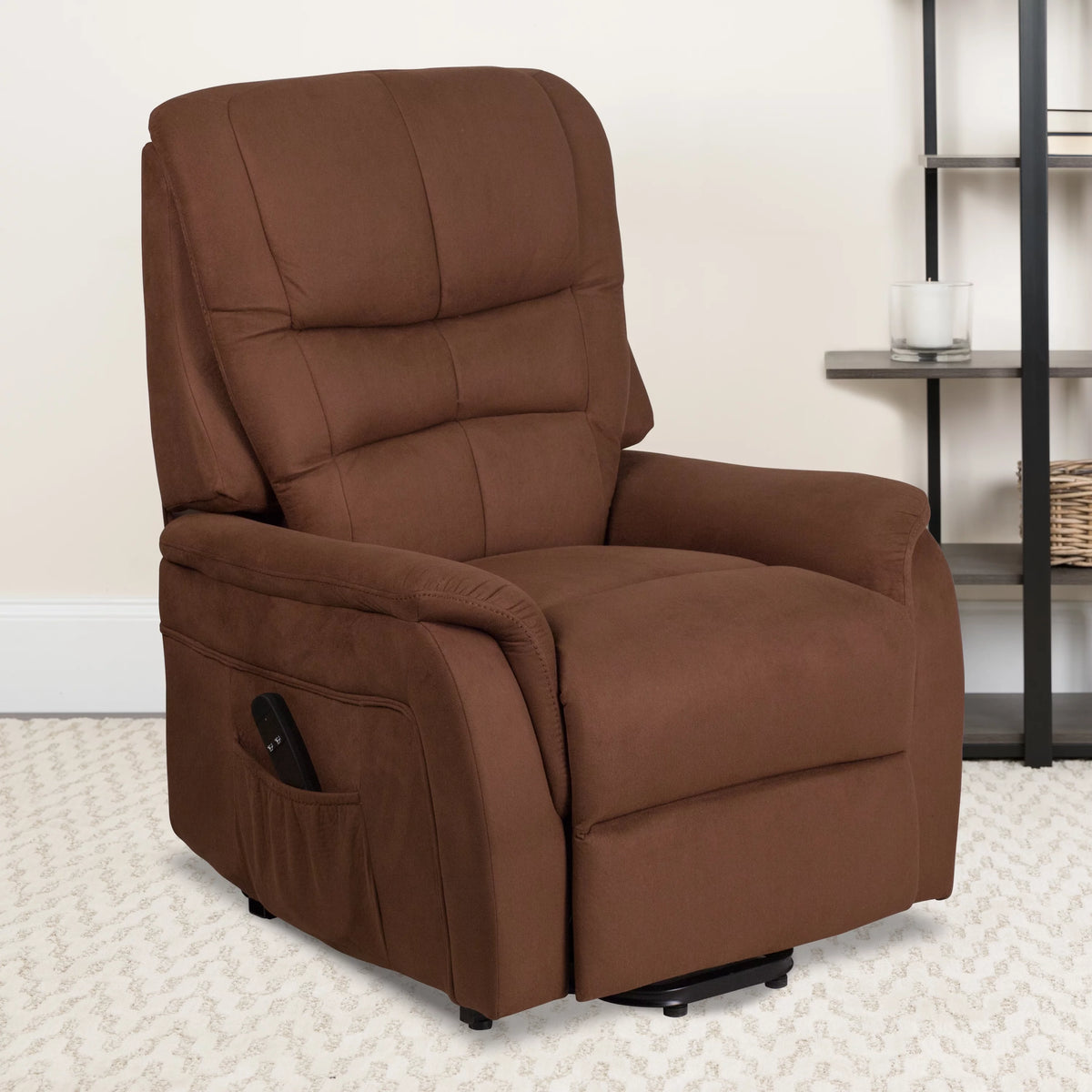 Brown Microfiber Lift Recliner R957562