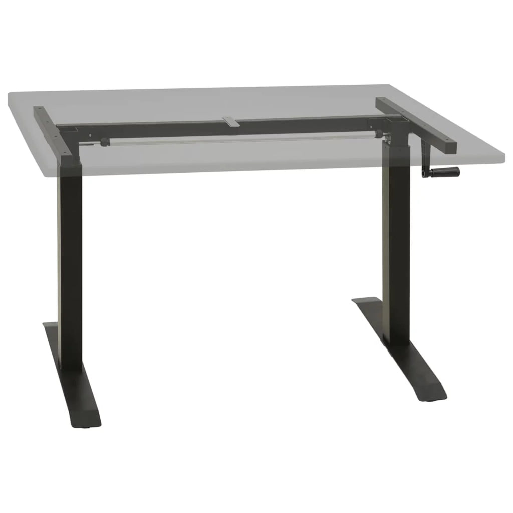 Manual Height Adjustable Standing Desk Frame Black T28881