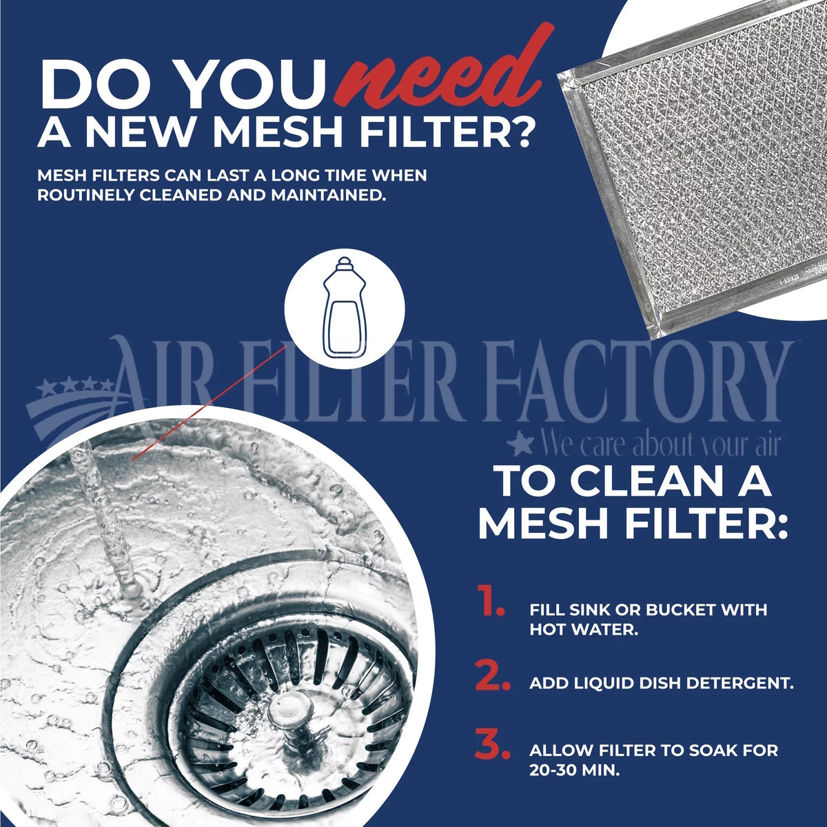 2 Pack Aluminum Range Hood Grease Filters R2723