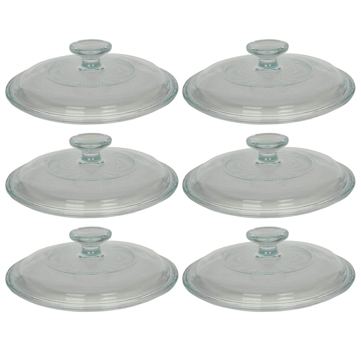 Clear Glass Replacement Lid Cover 6-Pack P94316