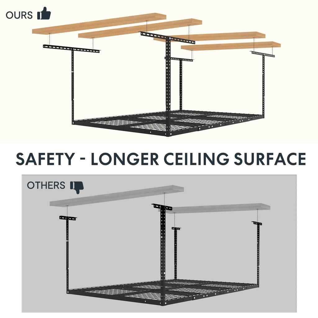 Adjustable Overhead Garage Storage Rack 3' x 6' V94976