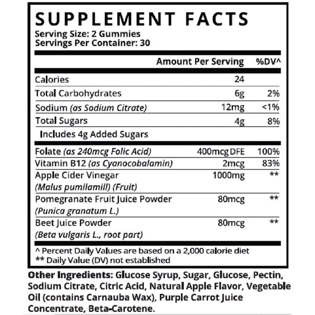Apple Cider Vinegar Gummies 180 Gummies M51061