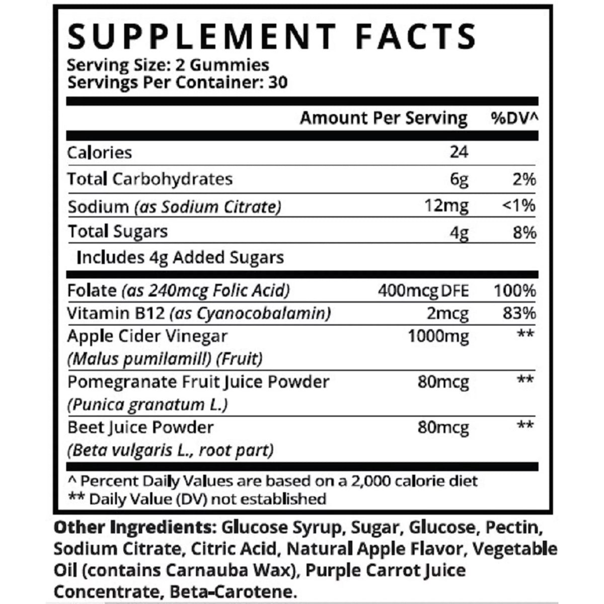 Apple Cider Vinegar Gummies 180 Gummies M51061