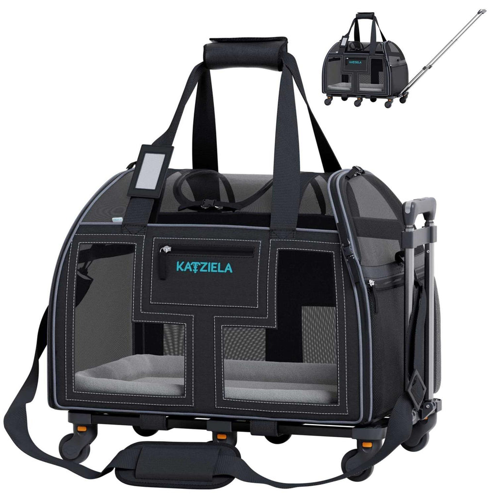 Pet Carrier with Removable Wheels and Telescopic Handle M23269