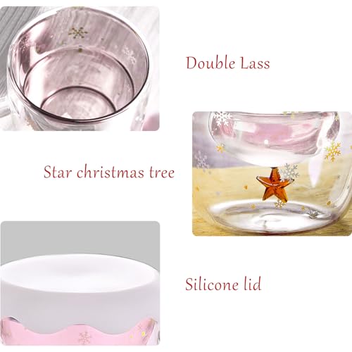 Double Walled Glass Christmas Mug N102