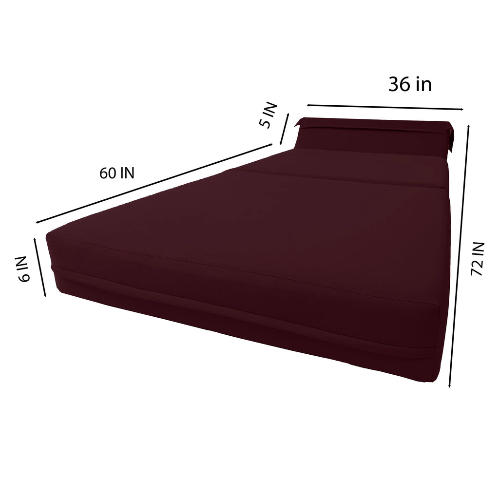 Brown Folding Foam Sleeper Chair Y531