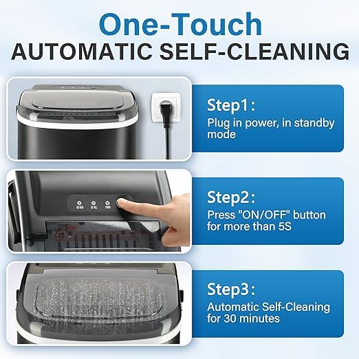 Portable Countertop Ice Maker with Ice Spoon and Basket D1190