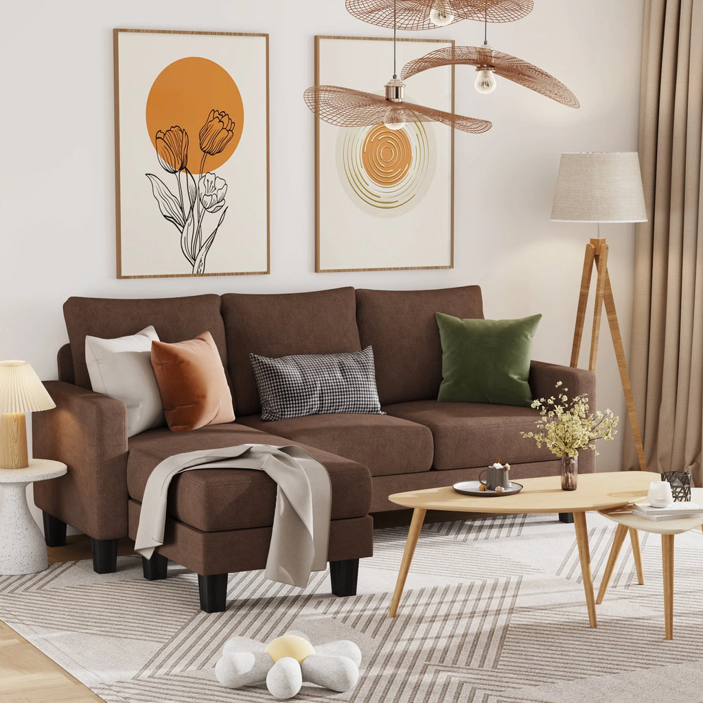 Light Gray L-Shaped Sectional Sofa X267