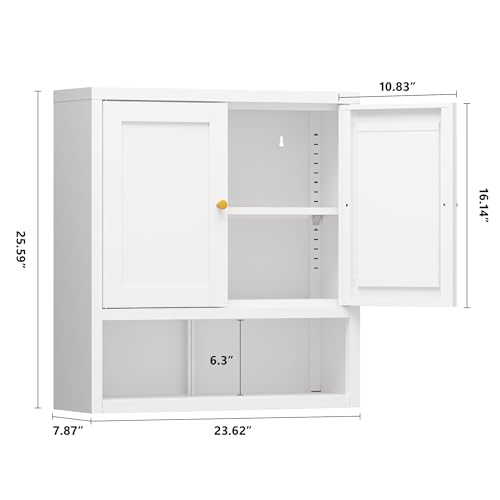 Metal Locker Storage Cabinet with 2 Doors and 4 Shelves Black Q60799