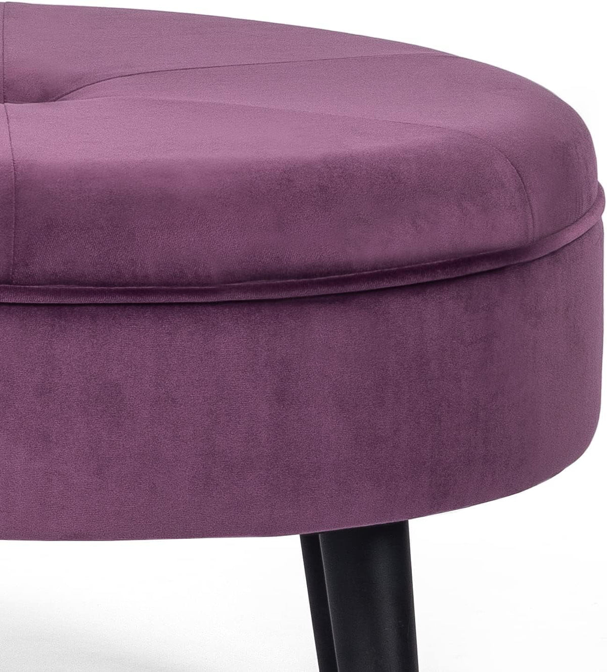 23 Inch Purple Tufted Footstool K969244