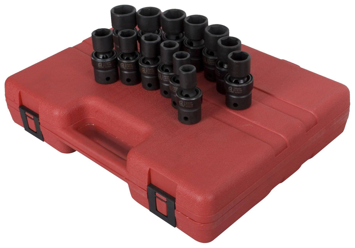 13-Piece 1/2 in. Drive Metric Universal Impact Socket Set B407