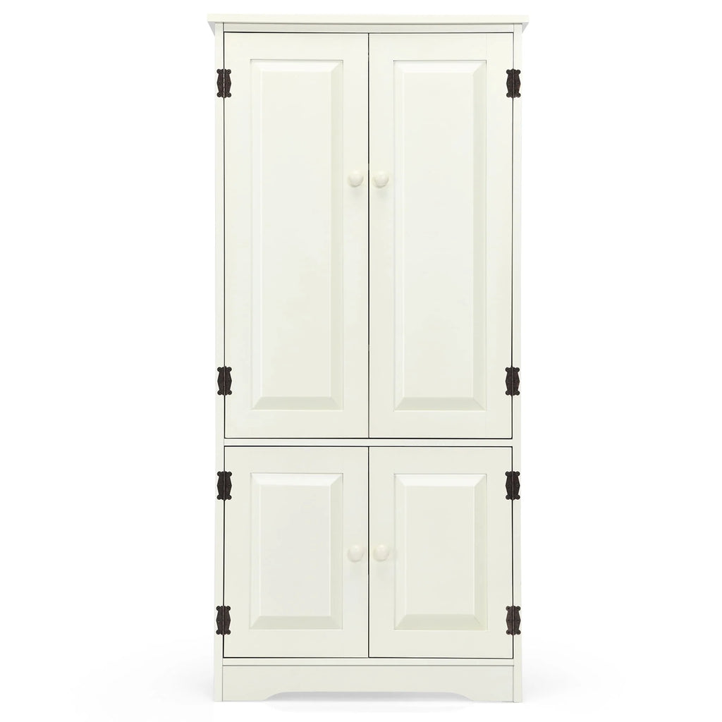 White 2-Door Accent Storage Cabinet with Adjustable Shelves H88184