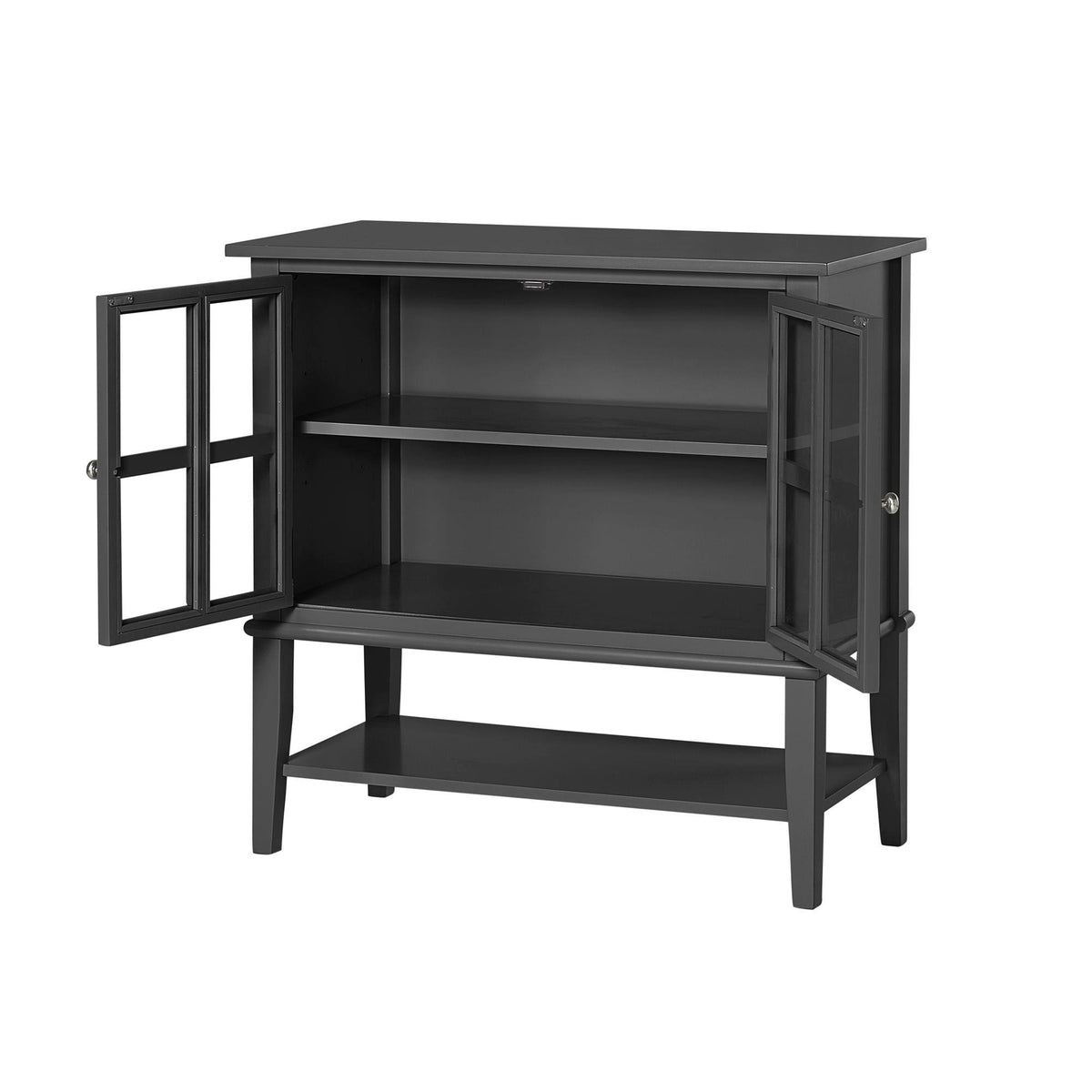 Black 2-Door Storage Cabinet S5387