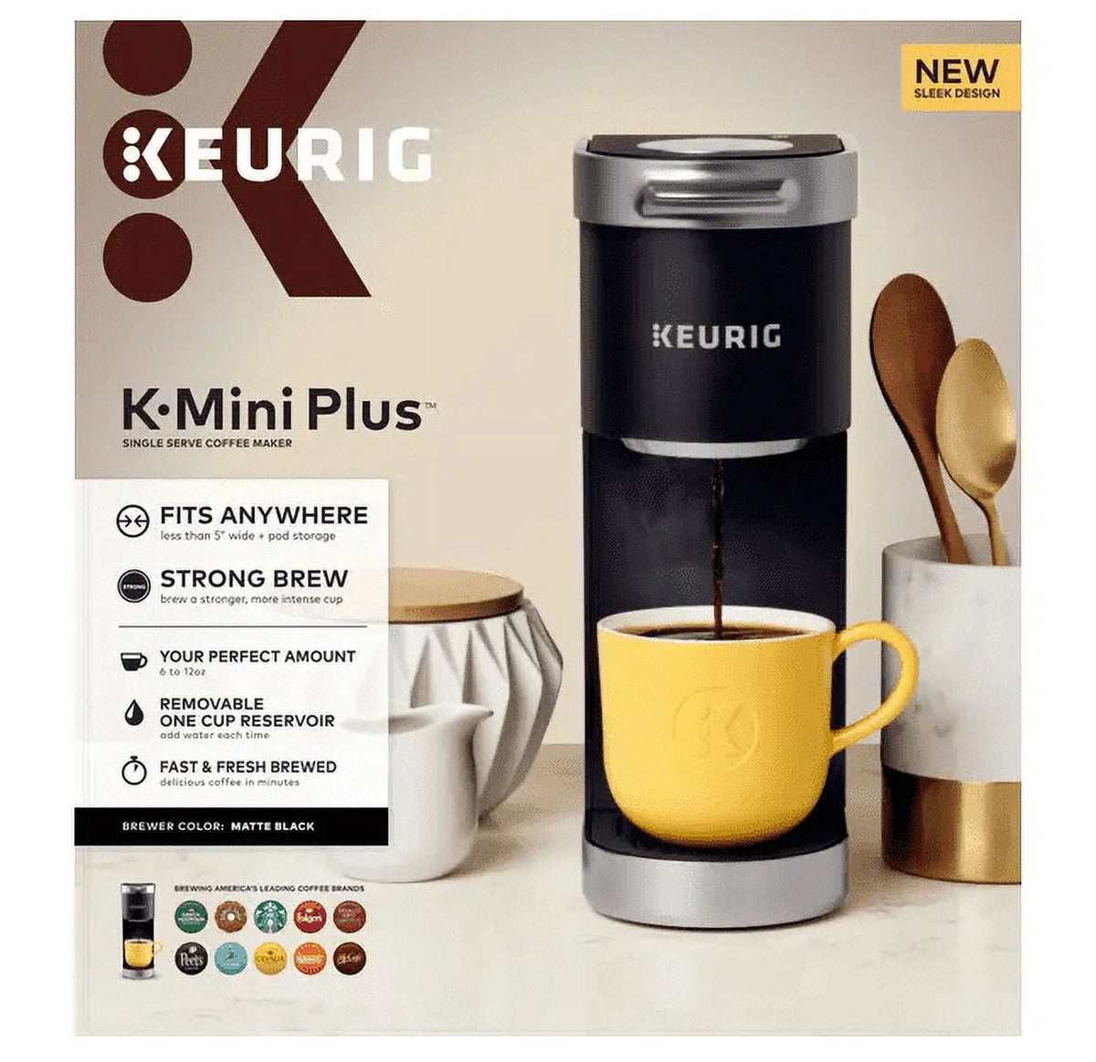 Single Serve K-Cup Pod Coffee Maker Matte Black V9800