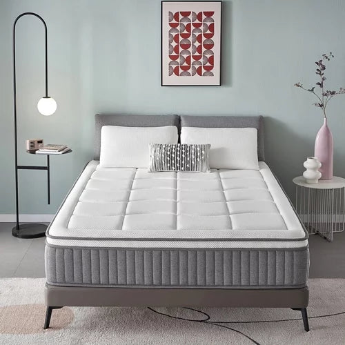12 Inch Twin XL Gel Memory Foam Hybrid Pillow Top Mattress L694
