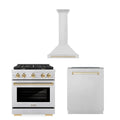 30 In. Gas Range, Range Hood, Dishwasher in Stainless Steel G799