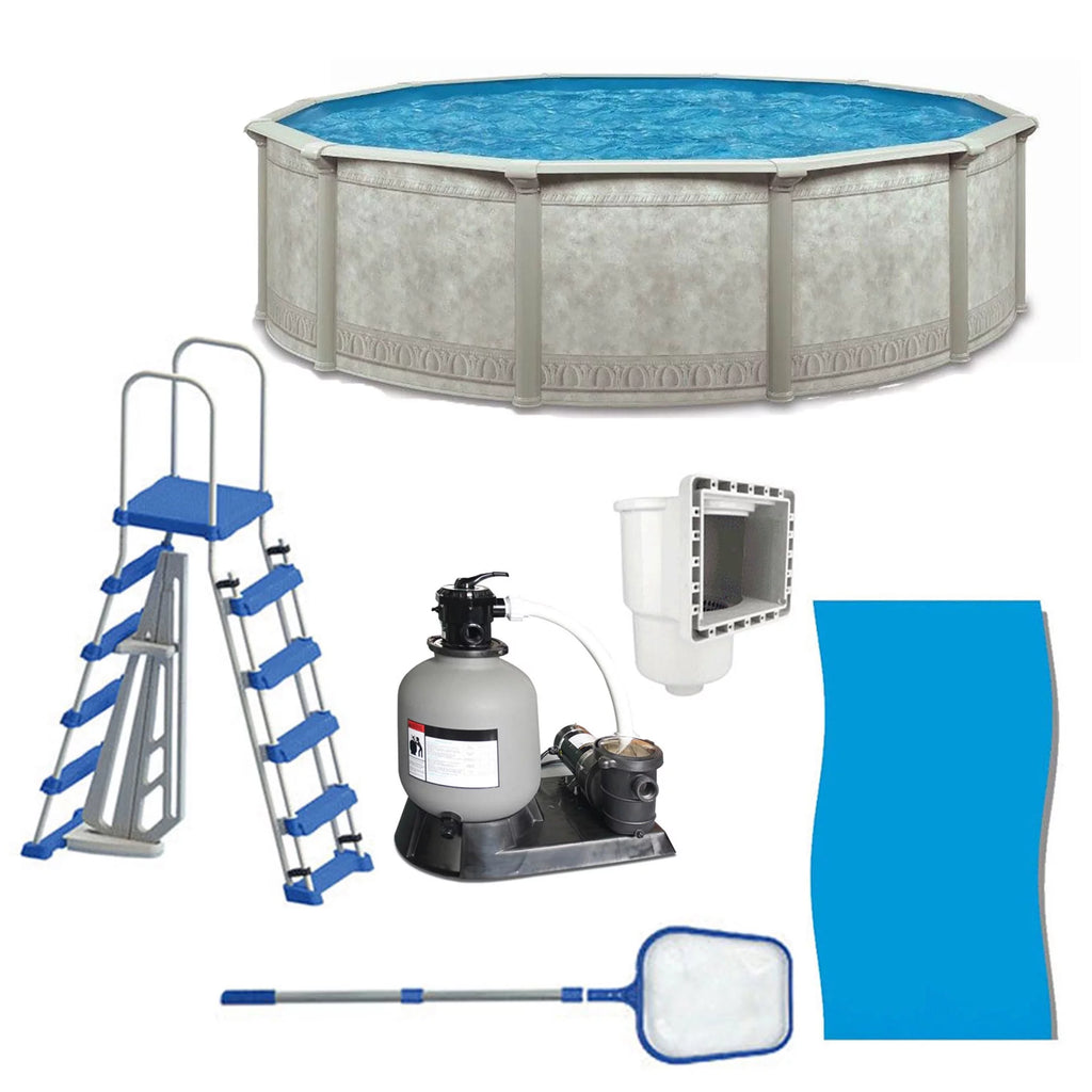 Khaki 18ft x 52in Above Ground Swimming Pool U6733