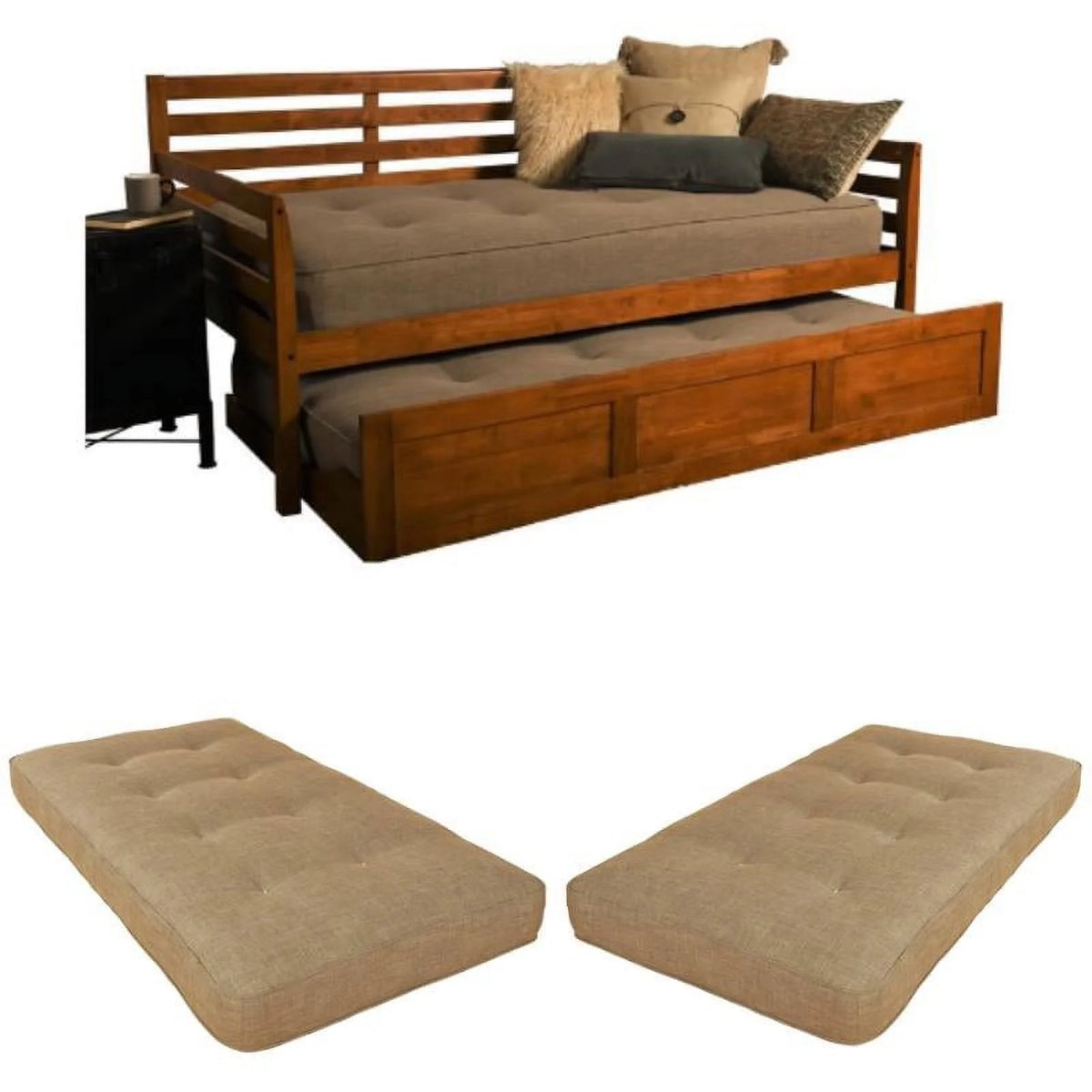 3-Piece Daybed Set with 2 Mattresses D756890