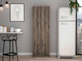 Dark Brown & Black Double Door Cabinet M9170