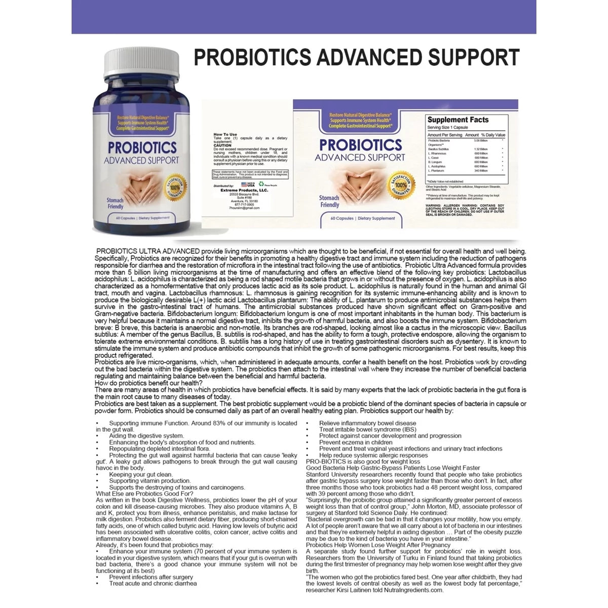 Probiotics 60 Capsules U663
