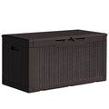 100 Gallon Black Plastic Resin Outdoor Storage Box F1562