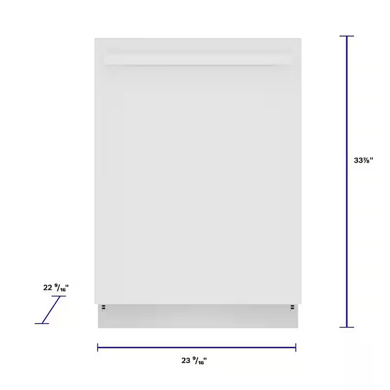 White 24 in. Tall Tub Dishwasher with Stainless Steel Tub G68233