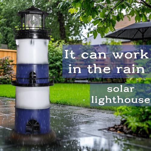 Blue Metal Lighthouse Yard Décor O909