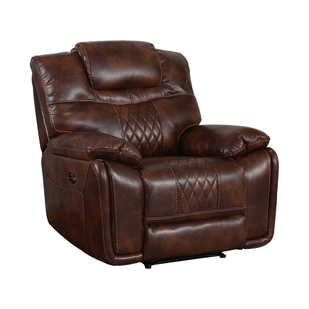 Rich Brown Power Recliner D10104