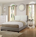 White 3pc Full Size Upholstered Bed Set R4184