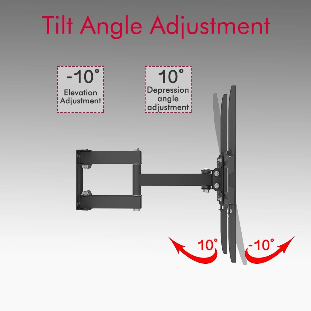 26-55" Black Swivel TV Wall Mount Bracket Y4390