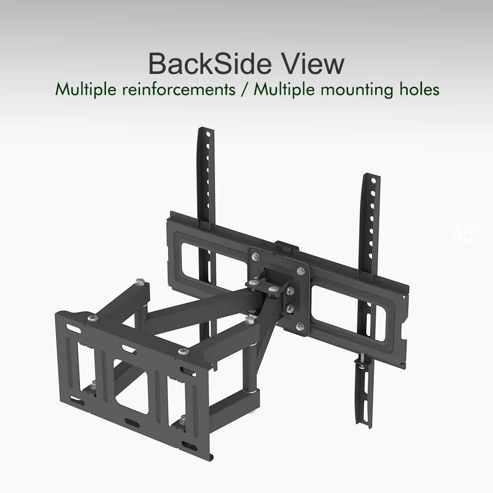 26-55" Black Swivel TV Wall Mount Bracket Y4390