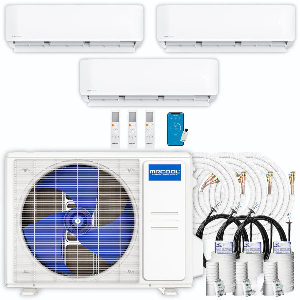 27,000 BTU 3 Zone Ductless Air Conditioner and Heat Pump F4185