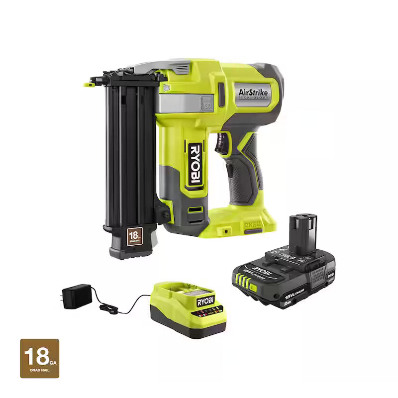 18V Cordless 18-Gauge Brad Nailer Kit with 2.0 Ah Battery and Charger P75242