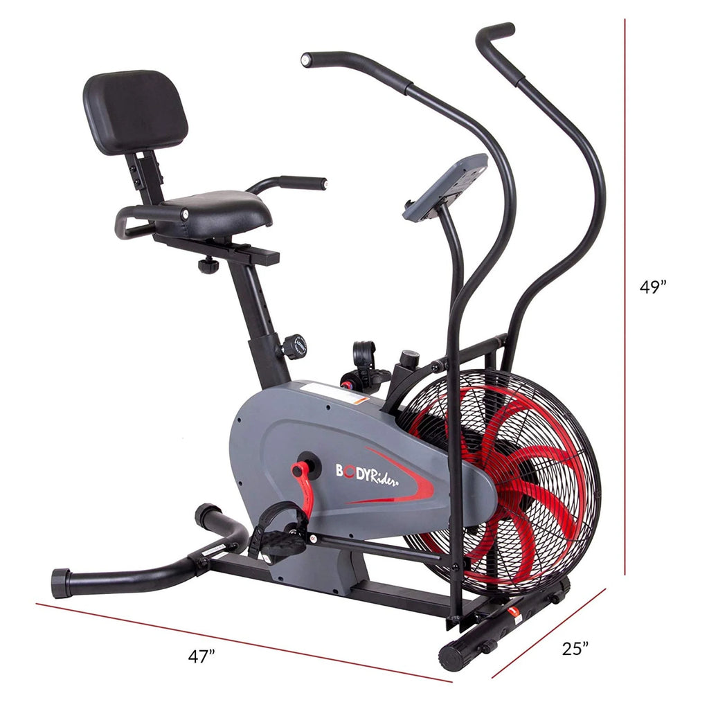 Upright Fan Bike Manual Resistance Heart Rate Monitor D4103