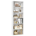 6-Tier Dark Gray Freestanding Bookcase and Bookshelf T199175