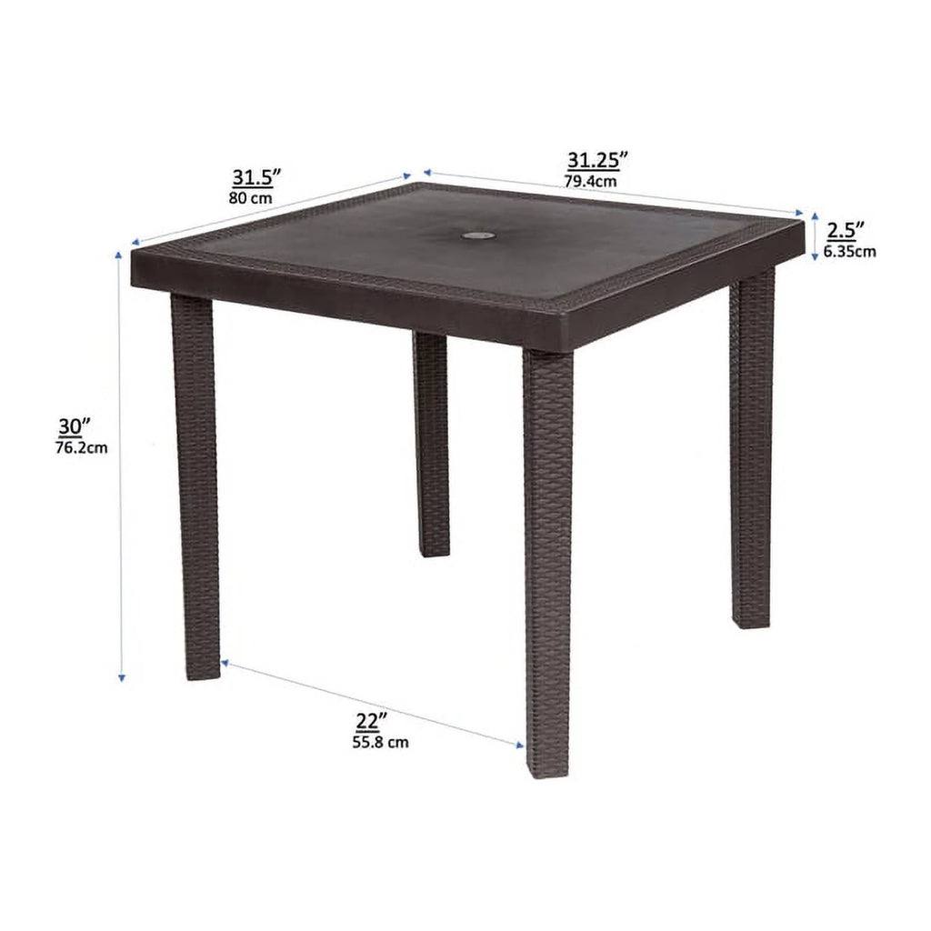 Contemporary Resin Outdoor Dining Table P780443