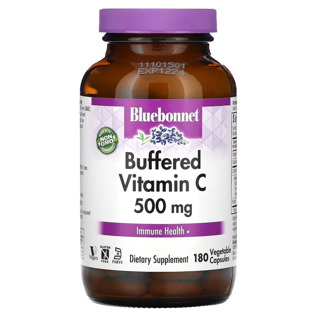 Buffered Vitamin C 500 mg 180 Vegetable Capsules T507