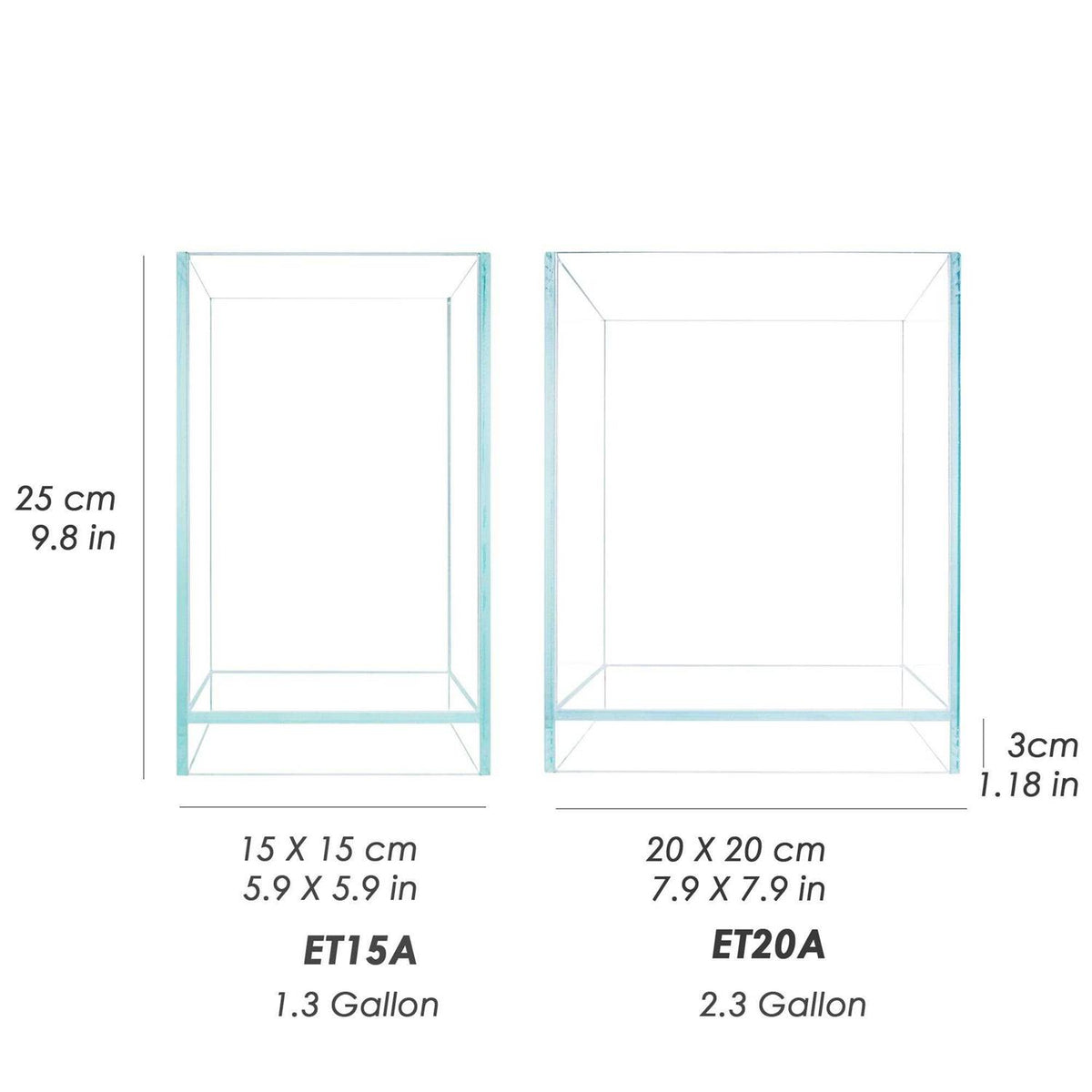 Nano Tall Rimless Low Iron Aquarium X807