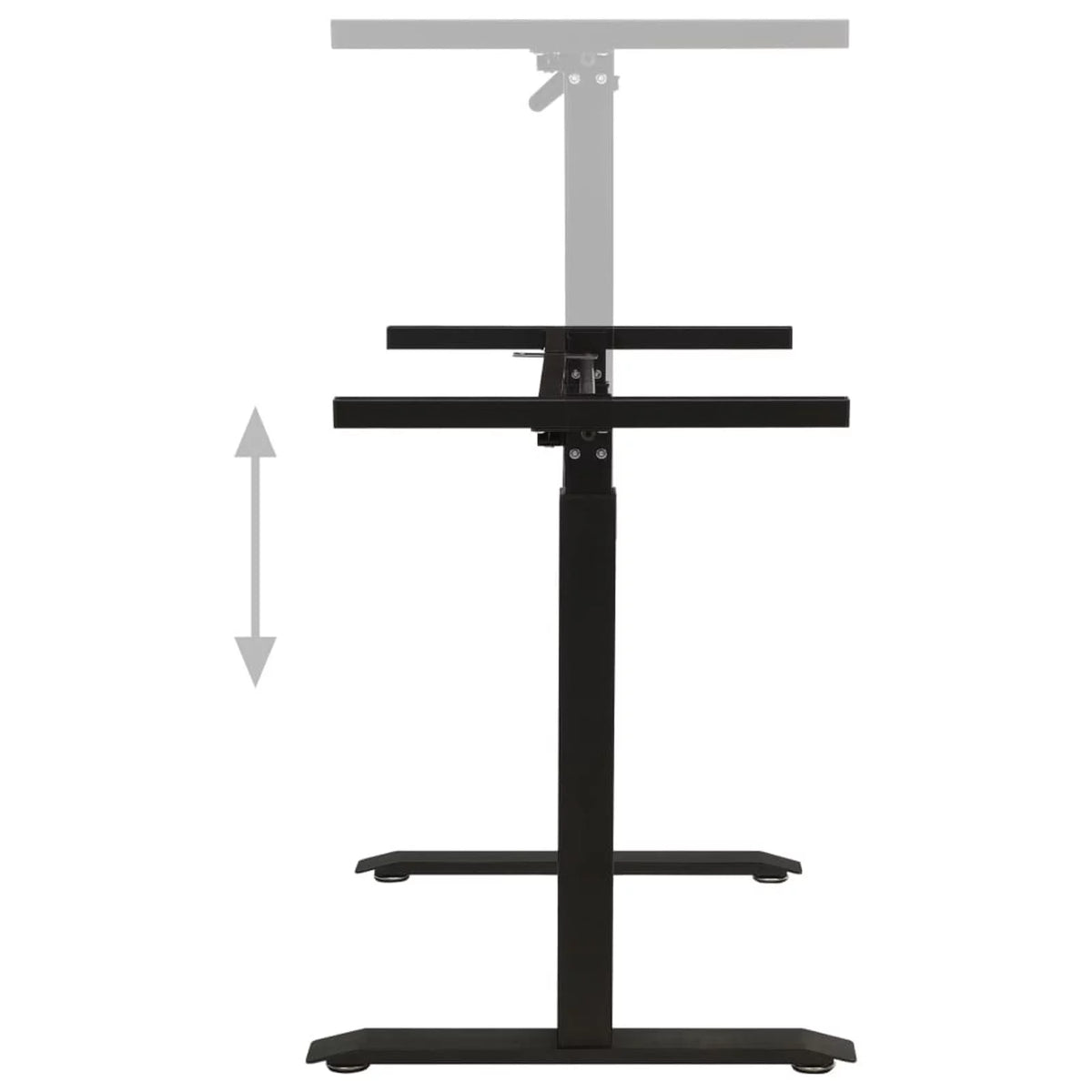 Manual Height Adjustable Standing Desk Frame Black T28881
